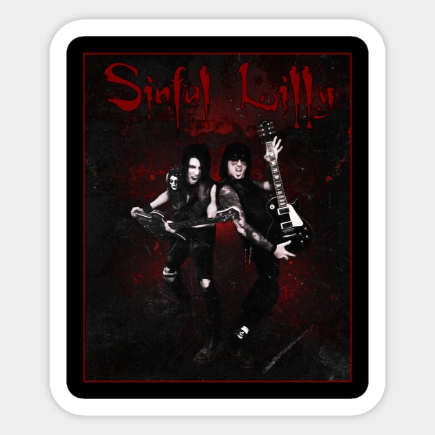 Sinful Lilly Red & Black Sticker by SinfulLIlly